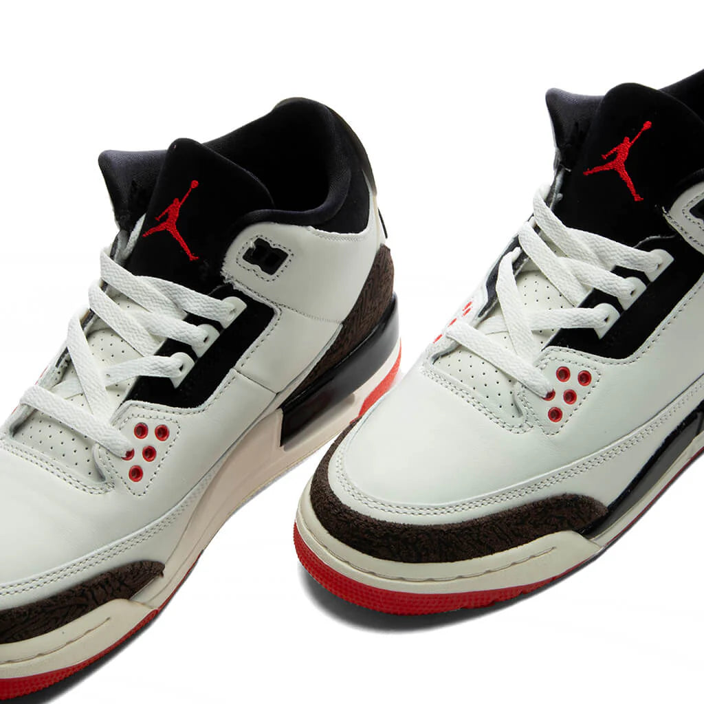 Air Jordan 3 Retro OG Worlds Best Dad GS Sail Black University Red Pale Ivory