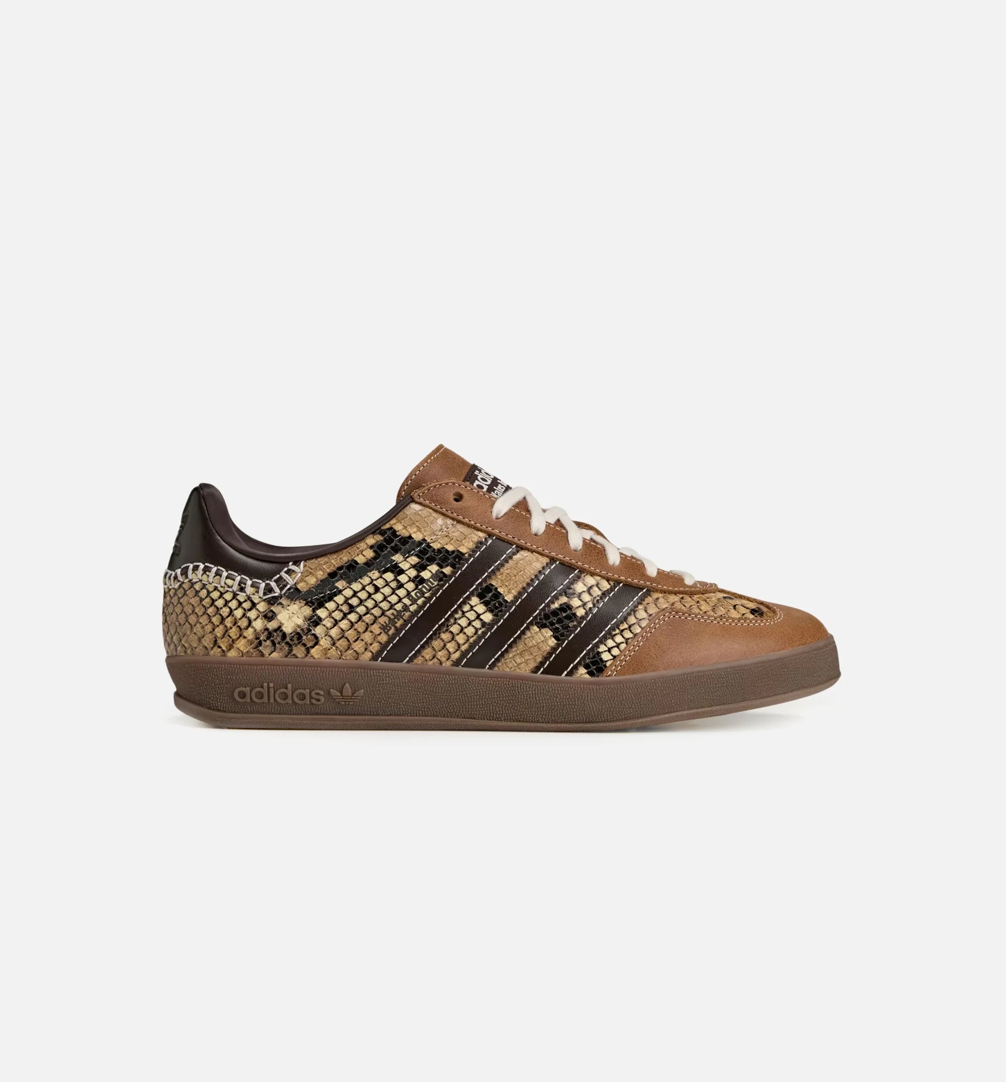 Wales Bonner x Gazelle Snake Mens Lifestyle Shoe Metallic Gold Dark Brown Wonder White