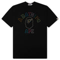 Rhinestone College Relaxed Fit Tee Black