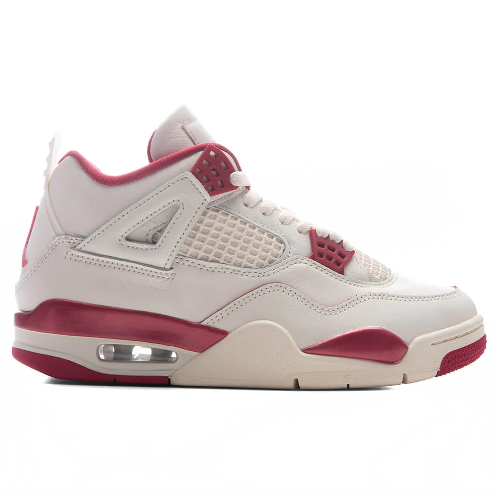 Womens Air Jordan 4 Retro Valentines Day Pale Ivory Sierra Red Tough Red