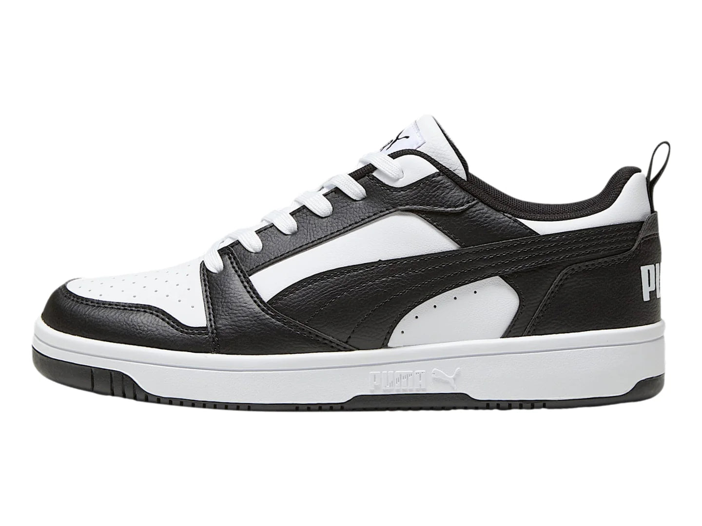 Tenis PUMA Rebound V6 Low Blanco y Negro para Mujer