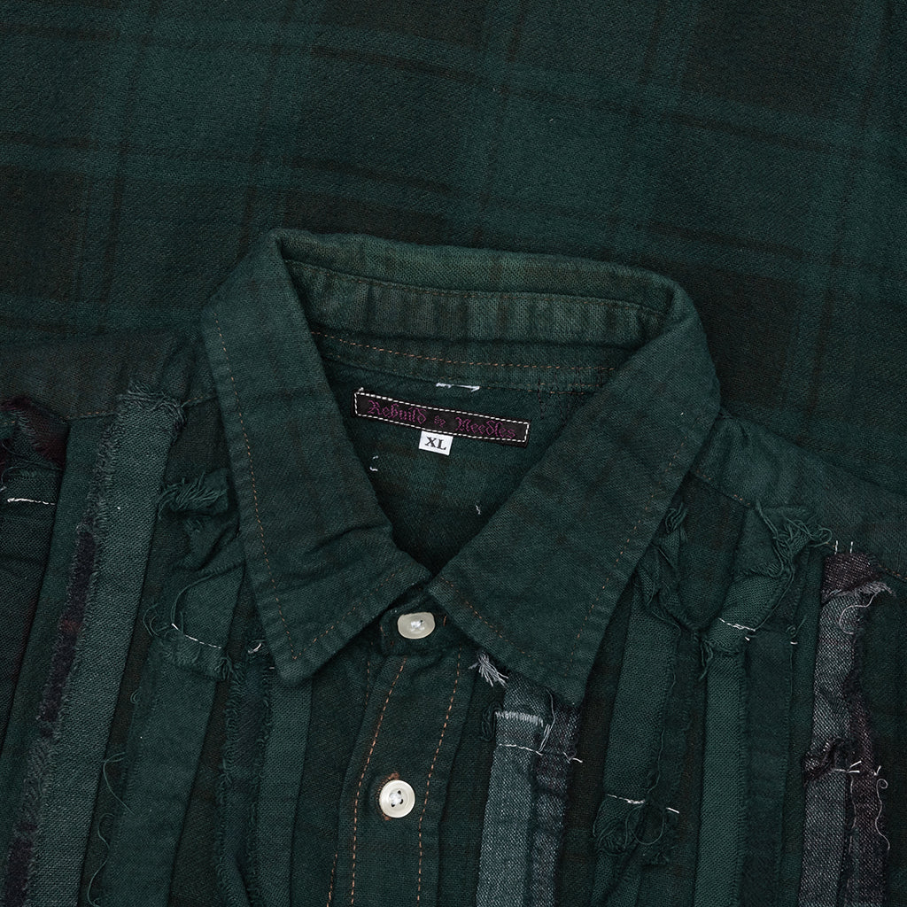 Over Dyed Ribbon Shirt Green