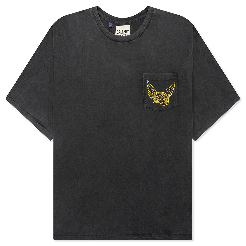 Flying Brain Pocket Tee Vintage Black