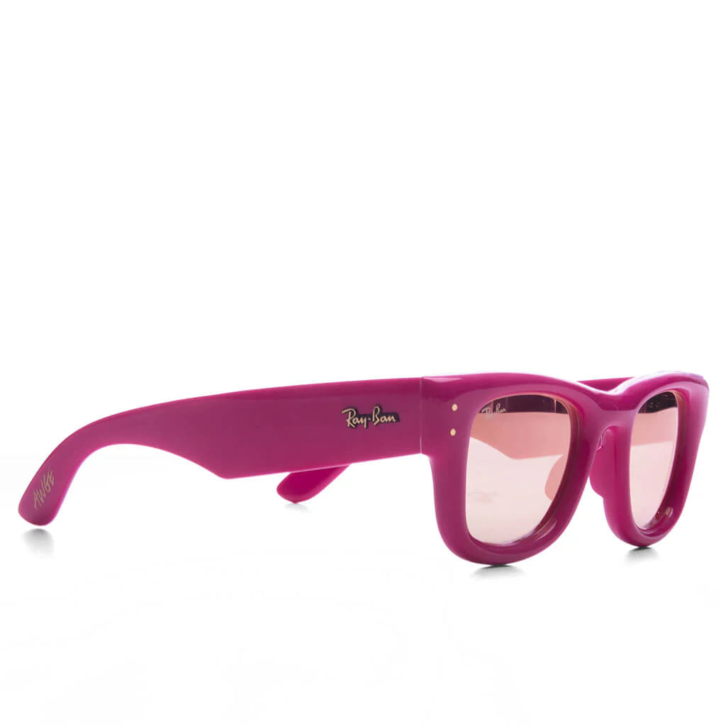 Ray Ban x AAP Rocky Wayfarer Puffer Pink Frame Rose Gold Mirror Lens