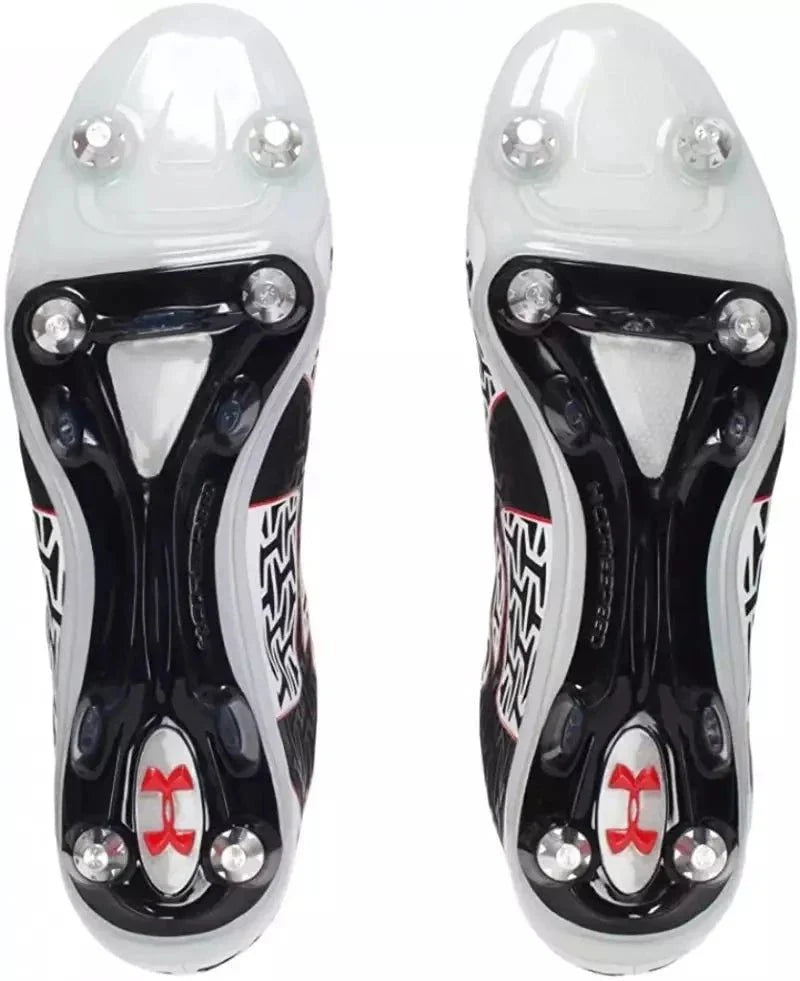 Under Armour Clutchfit Force 20 Hybrid FG Firm Ground Soccer Cleats White Black Red