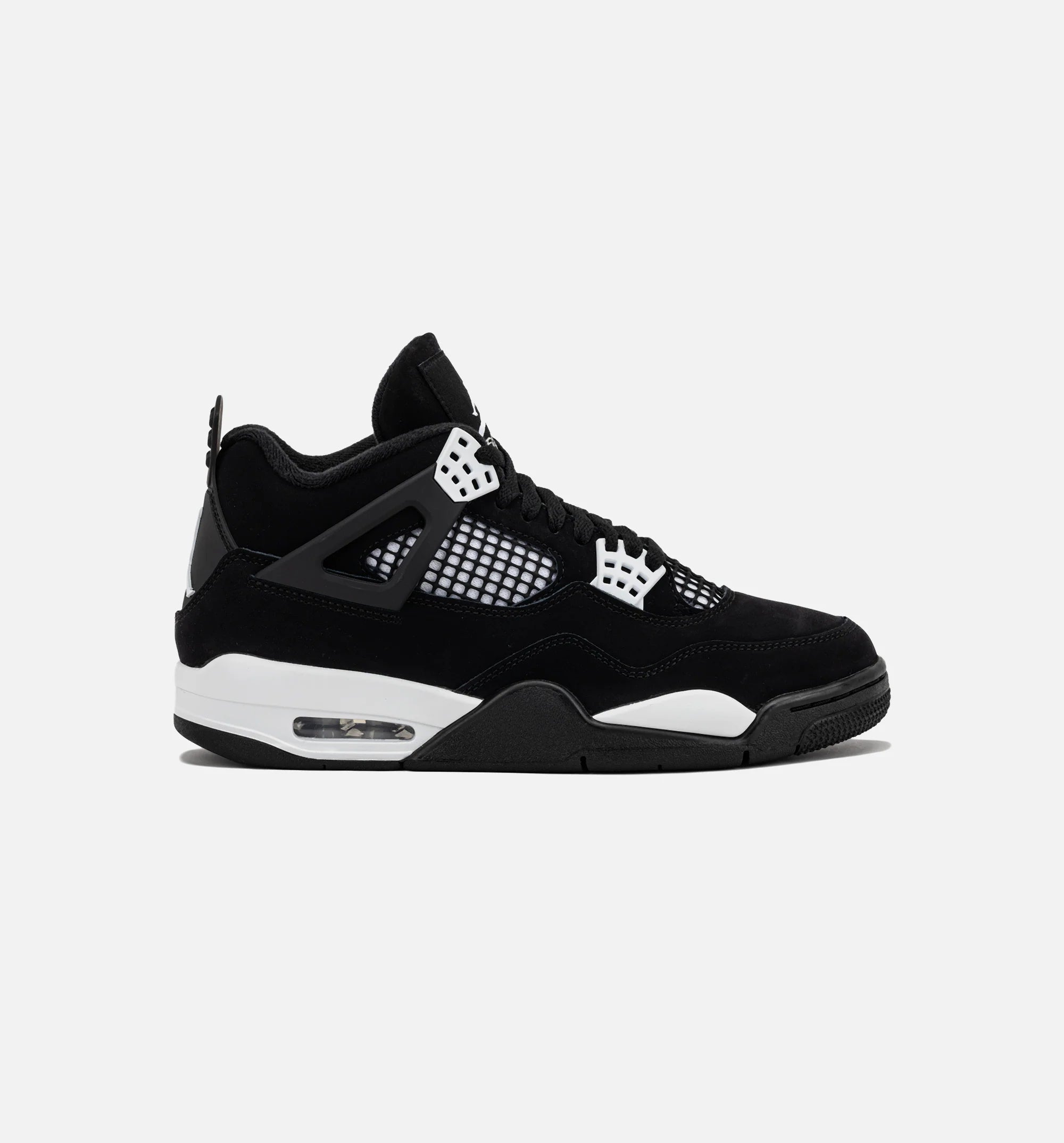 Air Jordan 4 Retro White Thunder Grade School Lifestyle Shoe Black White Black