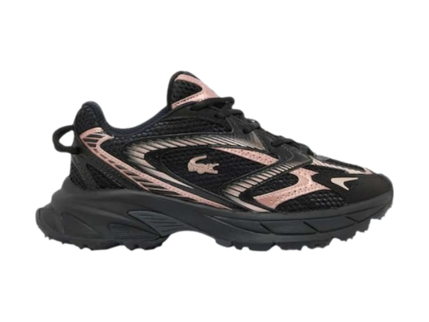 Tenis Lacoste L003 Neo Shot Negro y Rosa para Mujer