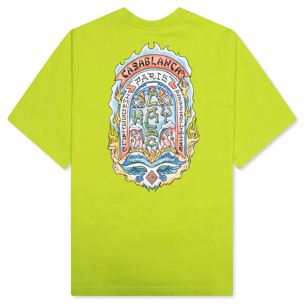 Casa Way Skate Printed T Shirt Lime