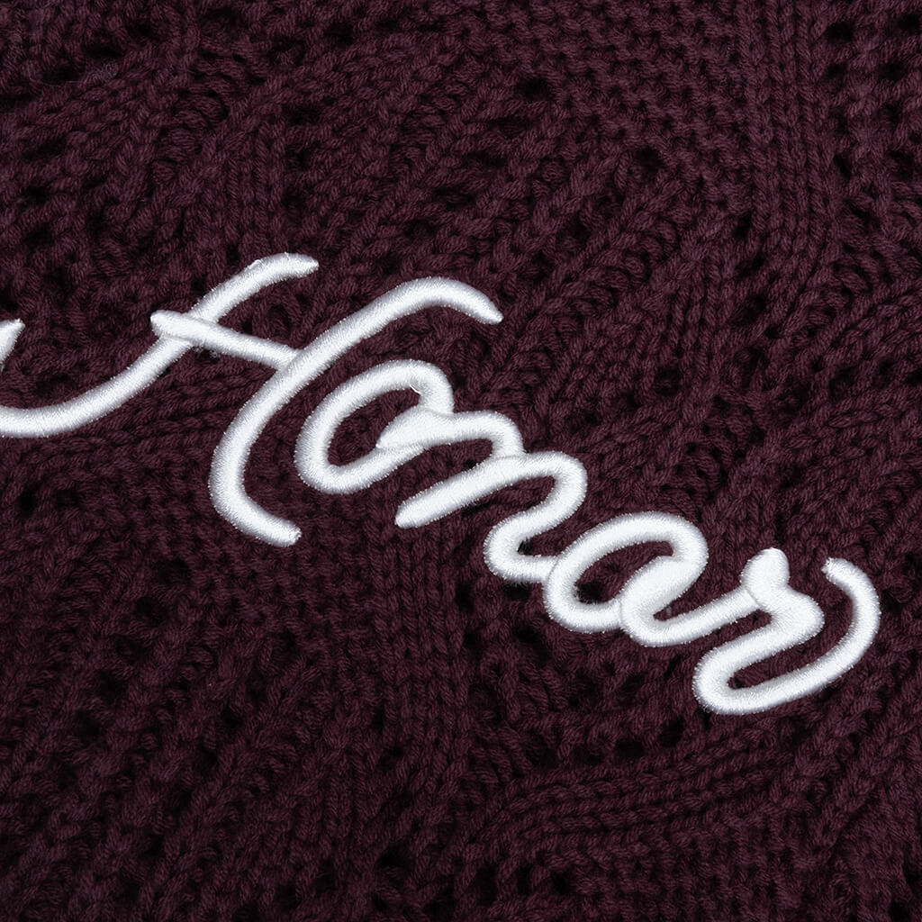 Cable Cardigan Berry