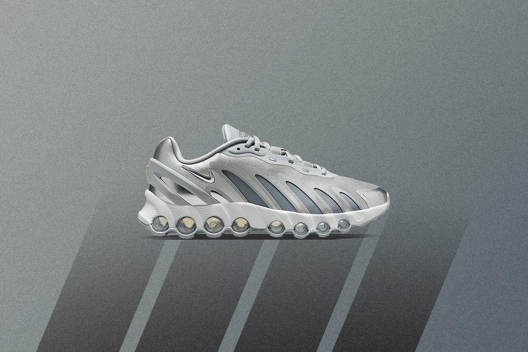 Womens Air Max DN8 Wolf Grey Metallic Silver Off White