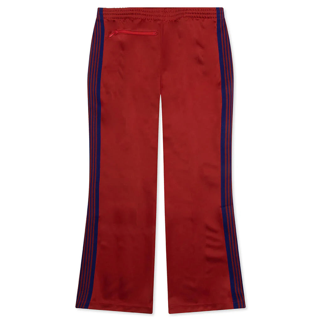 Poly Smooth Boot Cut Track Pant Red
