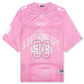 Line Camo Multi Logo Relaxed Fit Football Jersey Pink