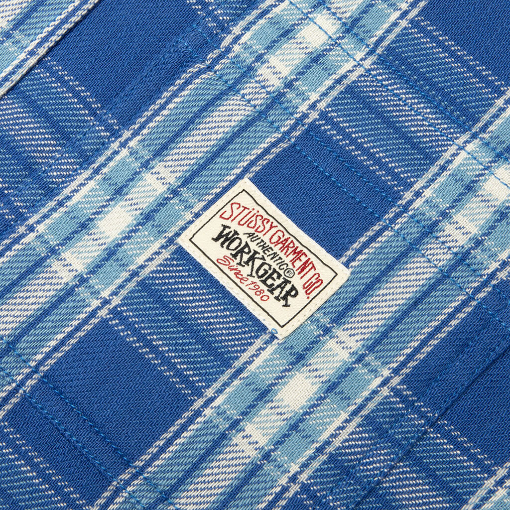 Lau Plaid Shirt Jacket Blue