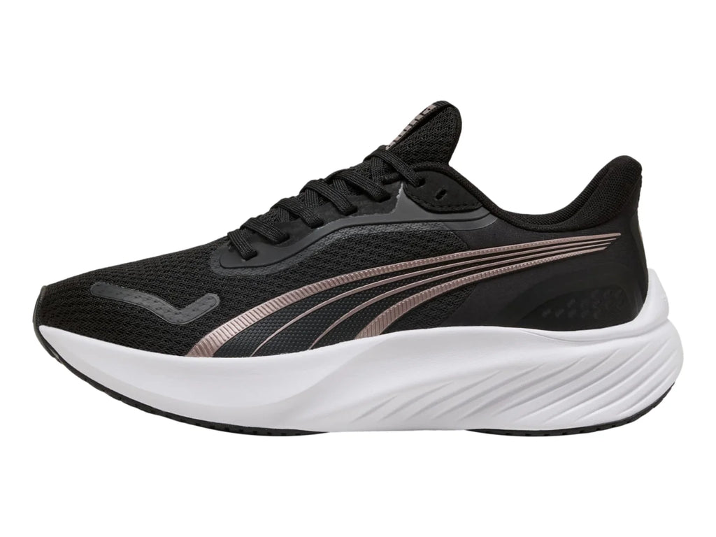 Tenis PUMA Pounce Lite Negro y Oro Rosa para Mujer