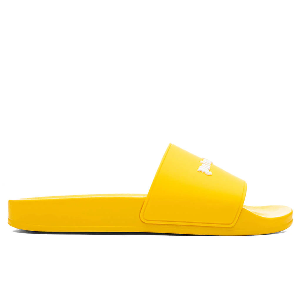 Classic Logo Pool Slider Yellow Fluorescent