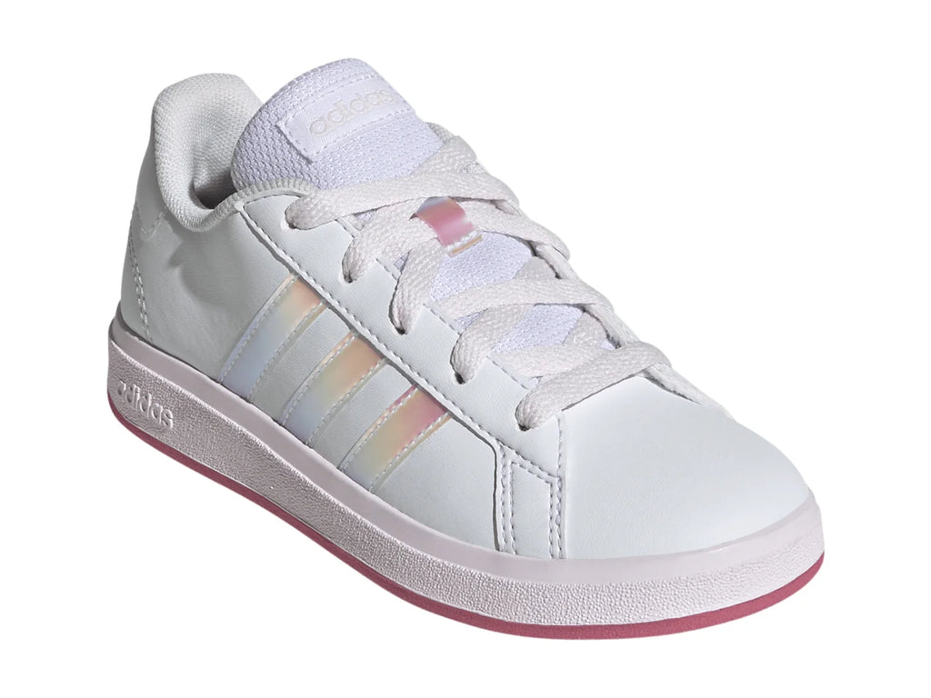 Tenis Adidas Grand Court Blanco y Rosa para Niña