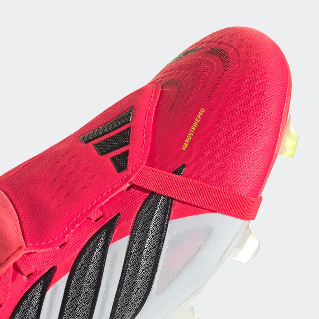 adidas Predator Pro Fold Over Tongue FG Firm Ground Mens Soccer Cleats Lucid Red Black White