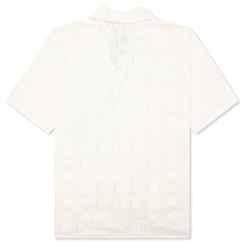 Lace Knit Shirt Chalk