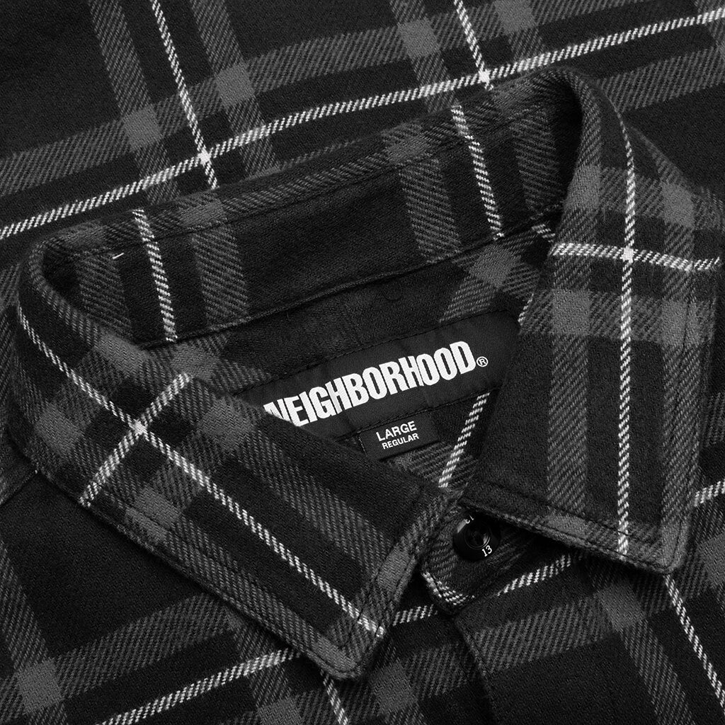 Tartan Check Shirt L S Black