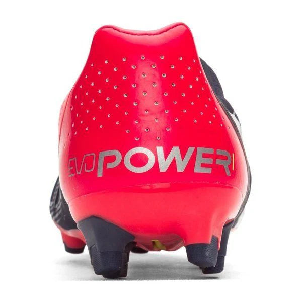 PUMA Evopower 12 FG Firm Ground Soccer Cleats Peacoat White Bright Plasma