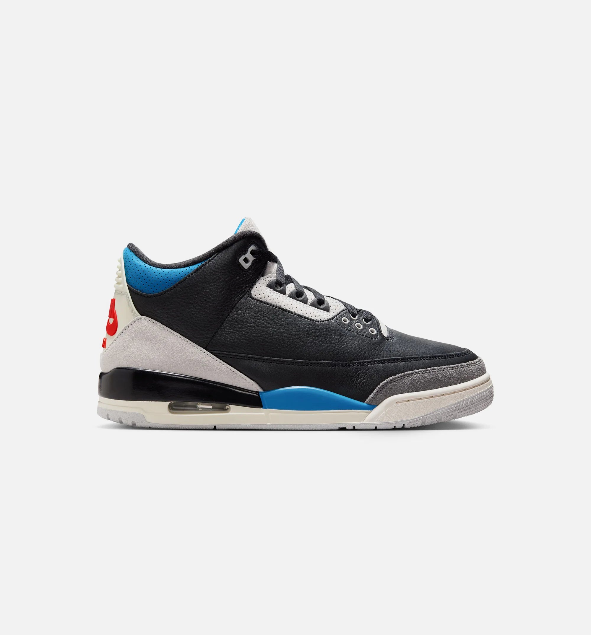 Air Jordan 3 Retro OG Rare Air Mens Lifestyle Shoe Black Chile Red Neutral Grey