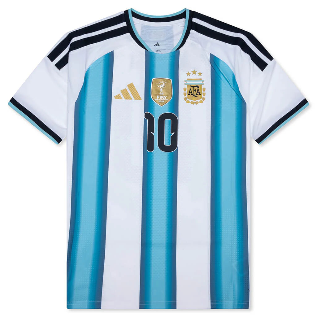 Argentina 26 Messi Home Authentic Jersey White