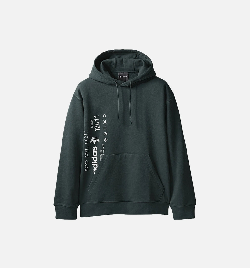 Alexander Wang X adidas Collection AW Graphic Mens Hoodie Green Green