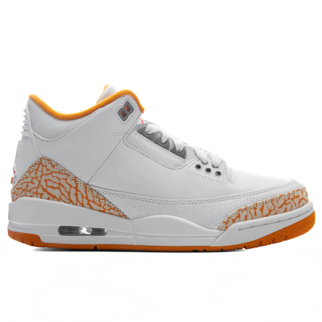 Womens Air Jordan 3 Retro Orange Citrus White Multi Color Orange Peel