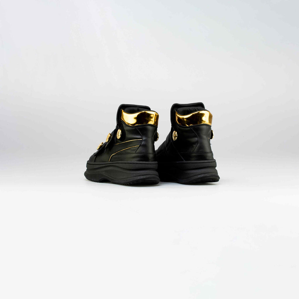 Balmain X Puma Deva Straps Womens Lifestyle Shoe Black Gold