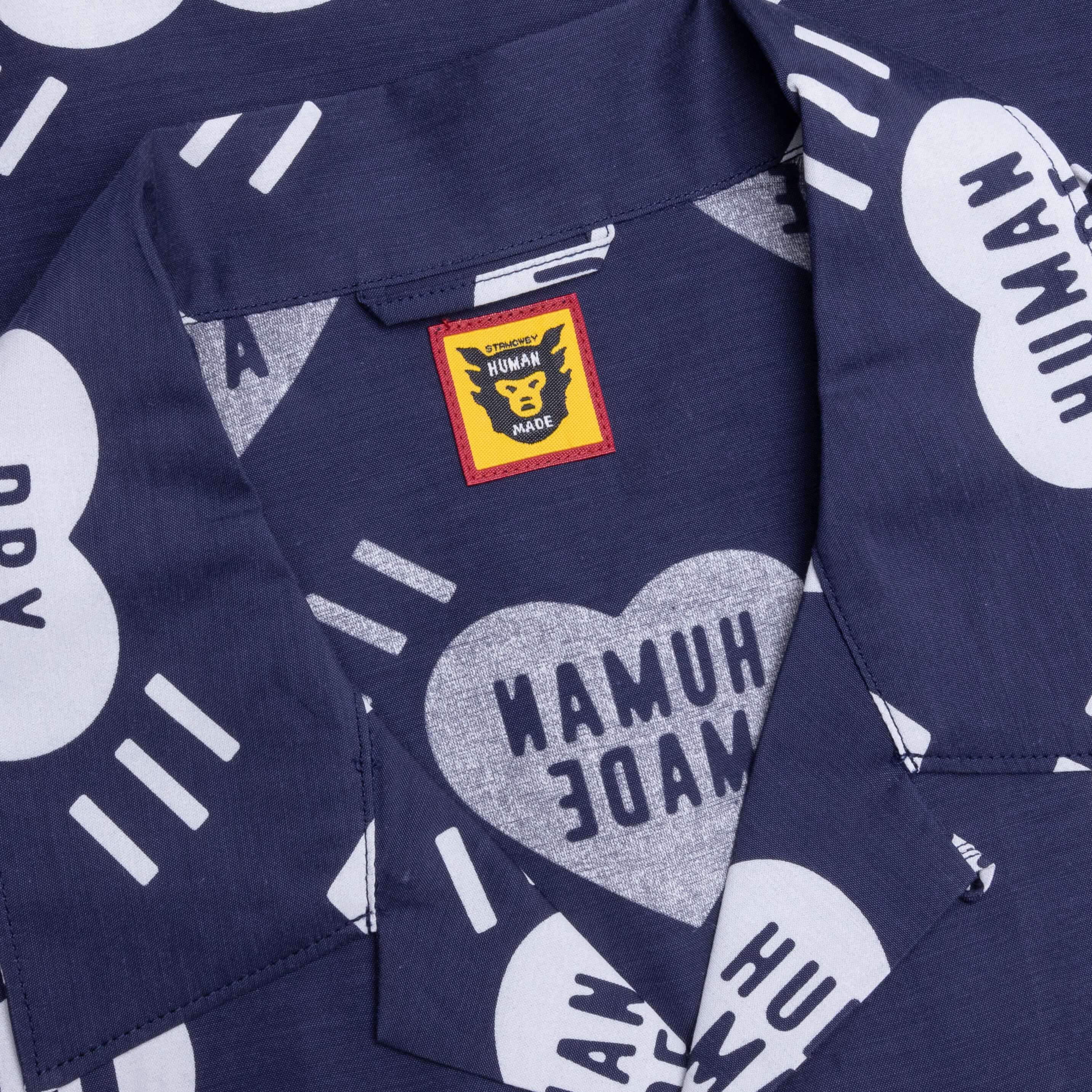 Heart Aloha Shirt Navy