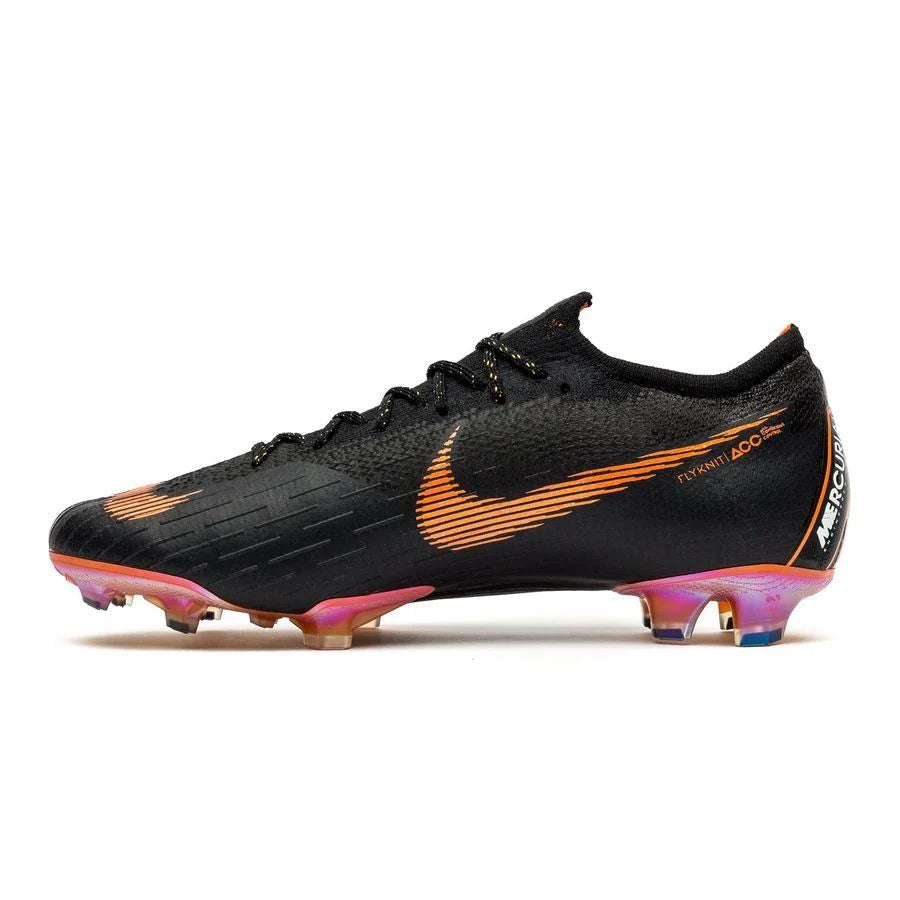 Nike Mercurial Vapor 12 Elite FG Firm Ground Mens Soccer Cleats Black Total Orange