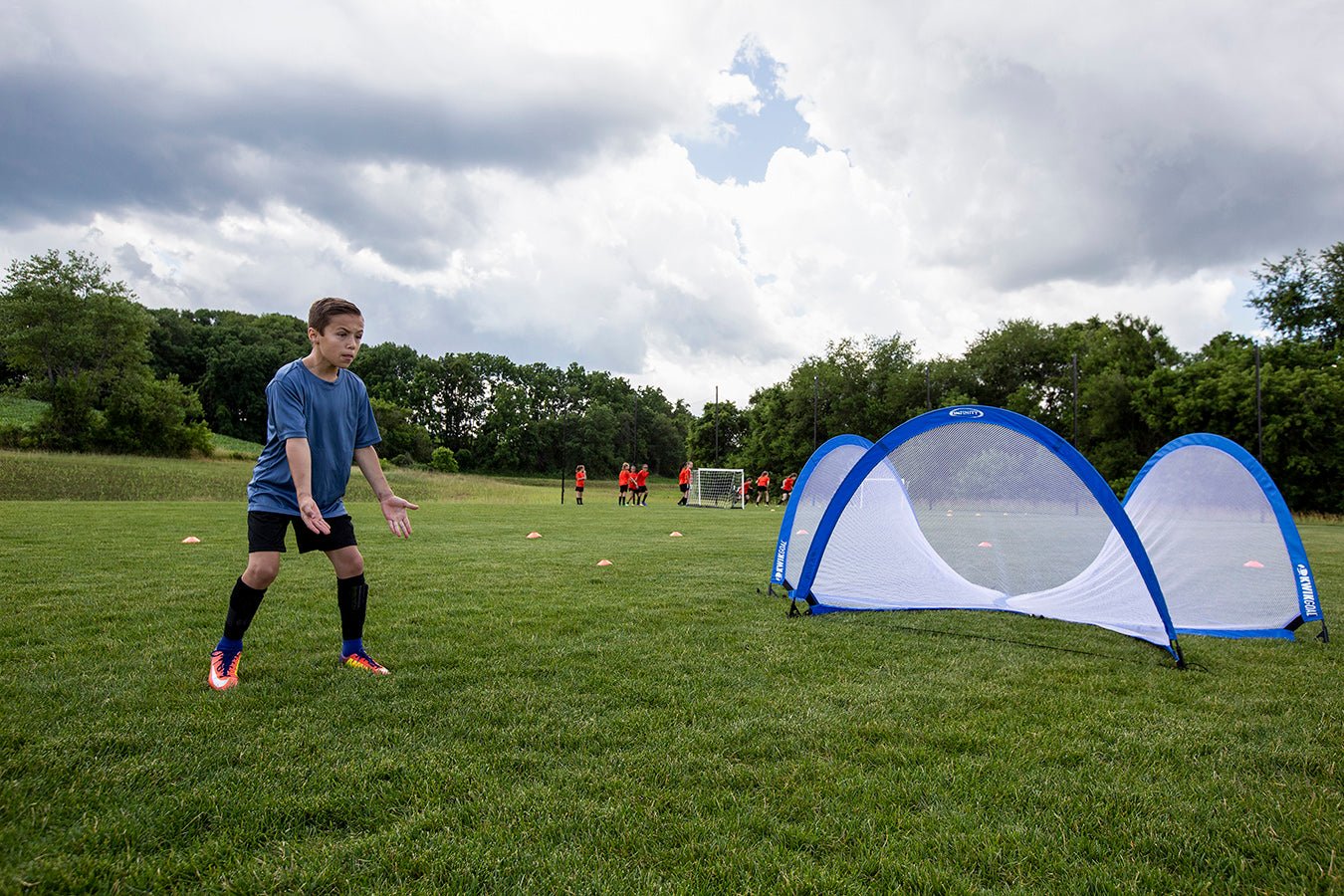 Kwik Goal Infinity Weighted Pop Up Goal EACH Blue