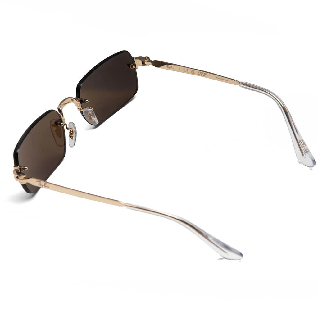 Ray Ban x AAP Rocky Rimless Pillow Arista Dark Brown