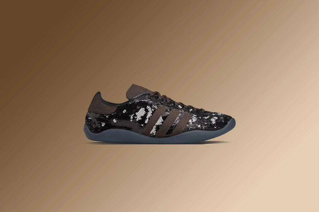 Adidas Originals x Wales Bonner Karintha Sequin Core Black Silver Metallic Dark Brown