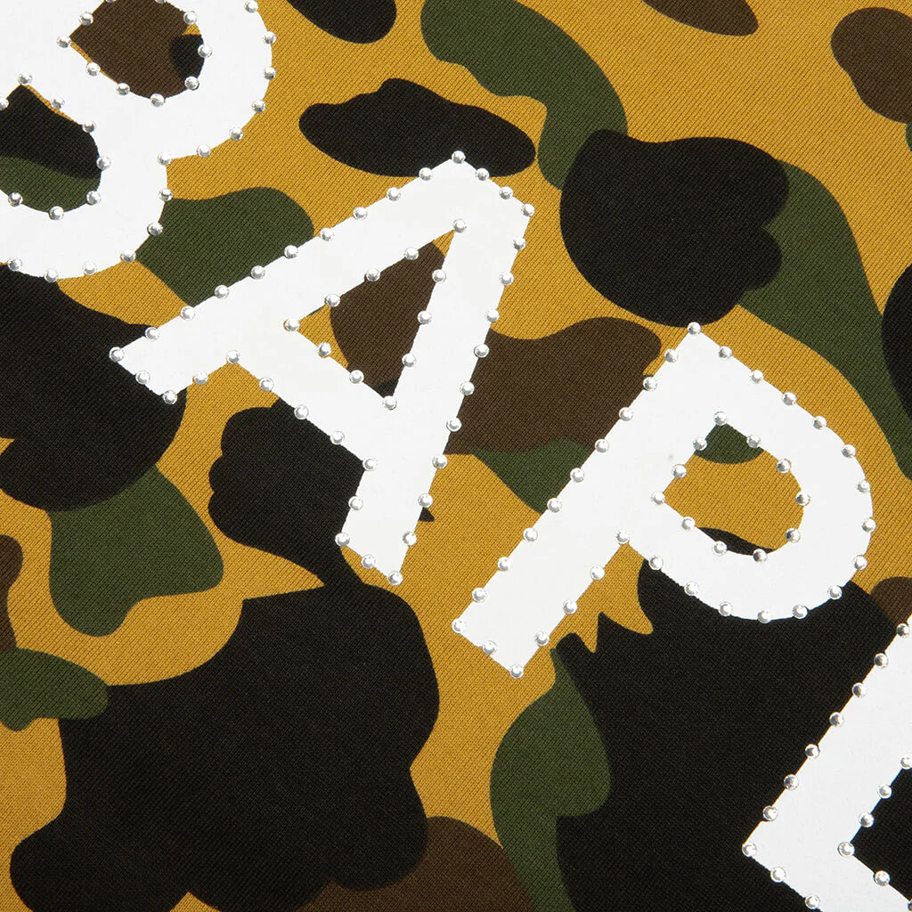 1st Camo BAPE Rhinestone Tee Yellow