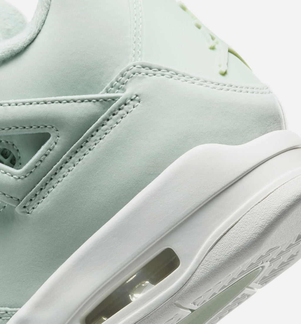 Air Jordan 4 Retro Abundance Womens Lifestyle Shoe Seafoam Sail Metalic Silver