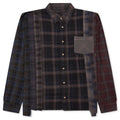 Over Dye 7 Cuts Wide Shirt Brown