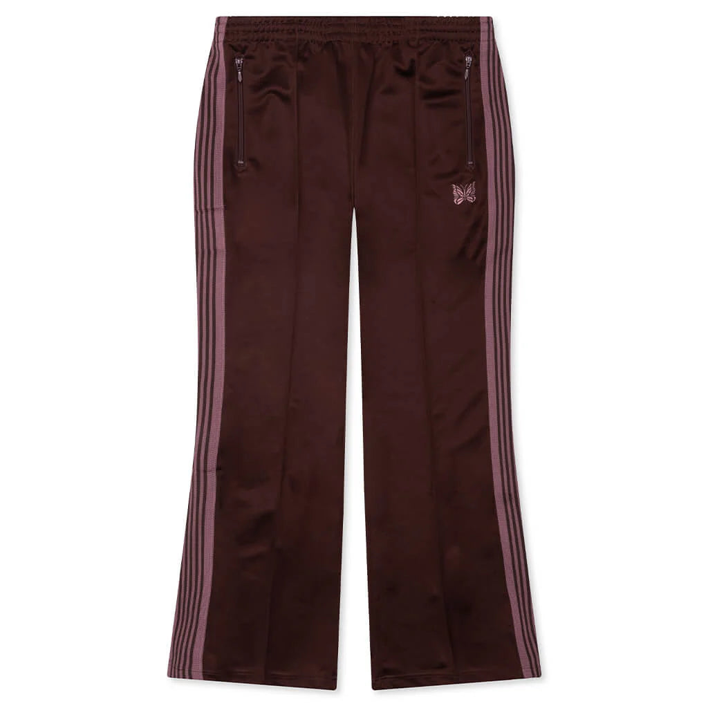 Poly Smooth Boot Cut Track Pant Brown