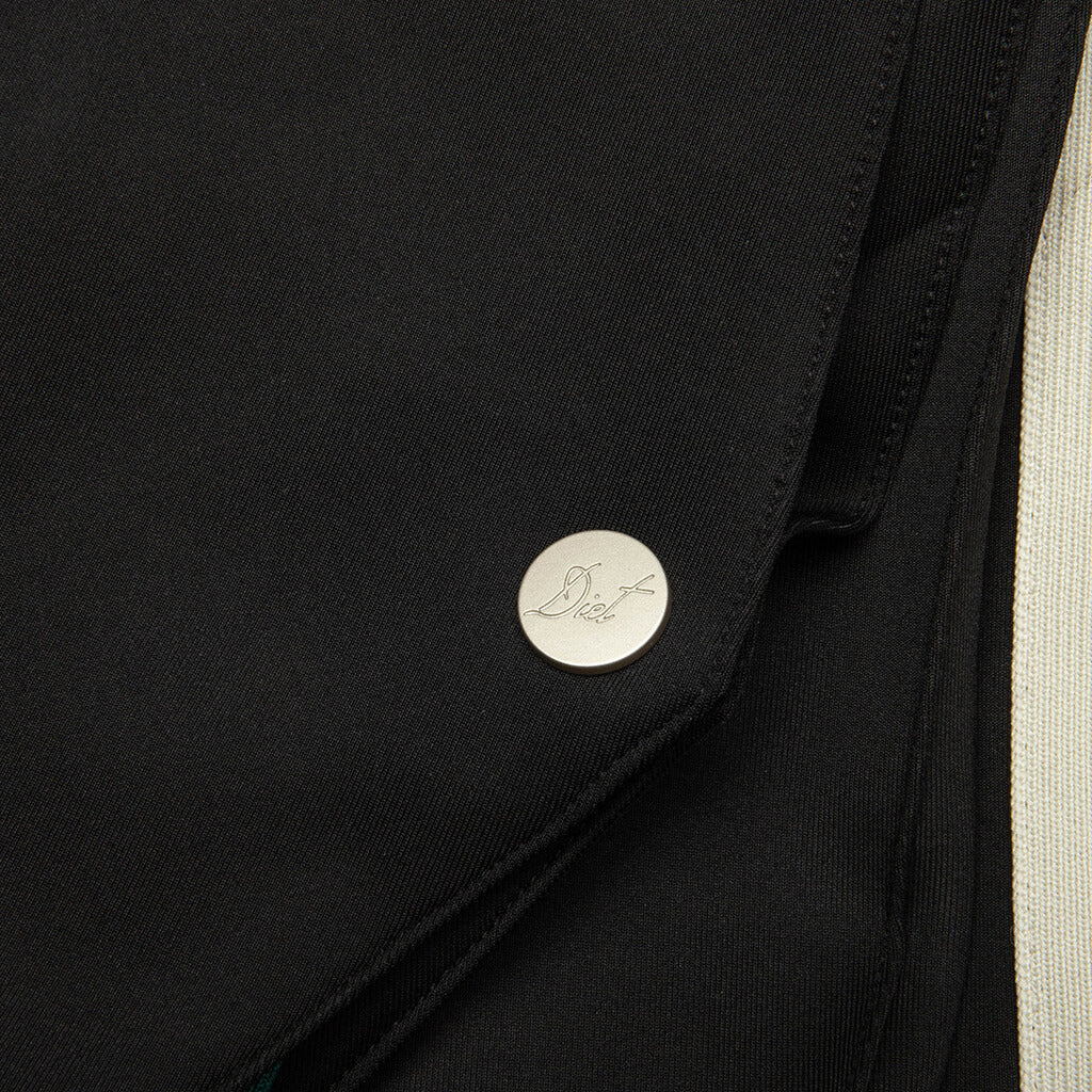 Striped Snap Pant Black