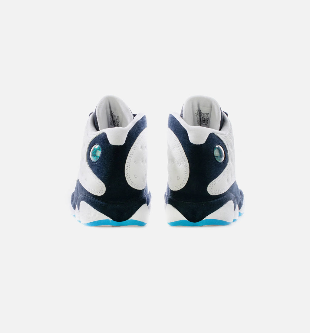 Air Jordan 13 Retro Obsidian Mens Lifestyle Shoe White Obsidian Dark Powder Blue