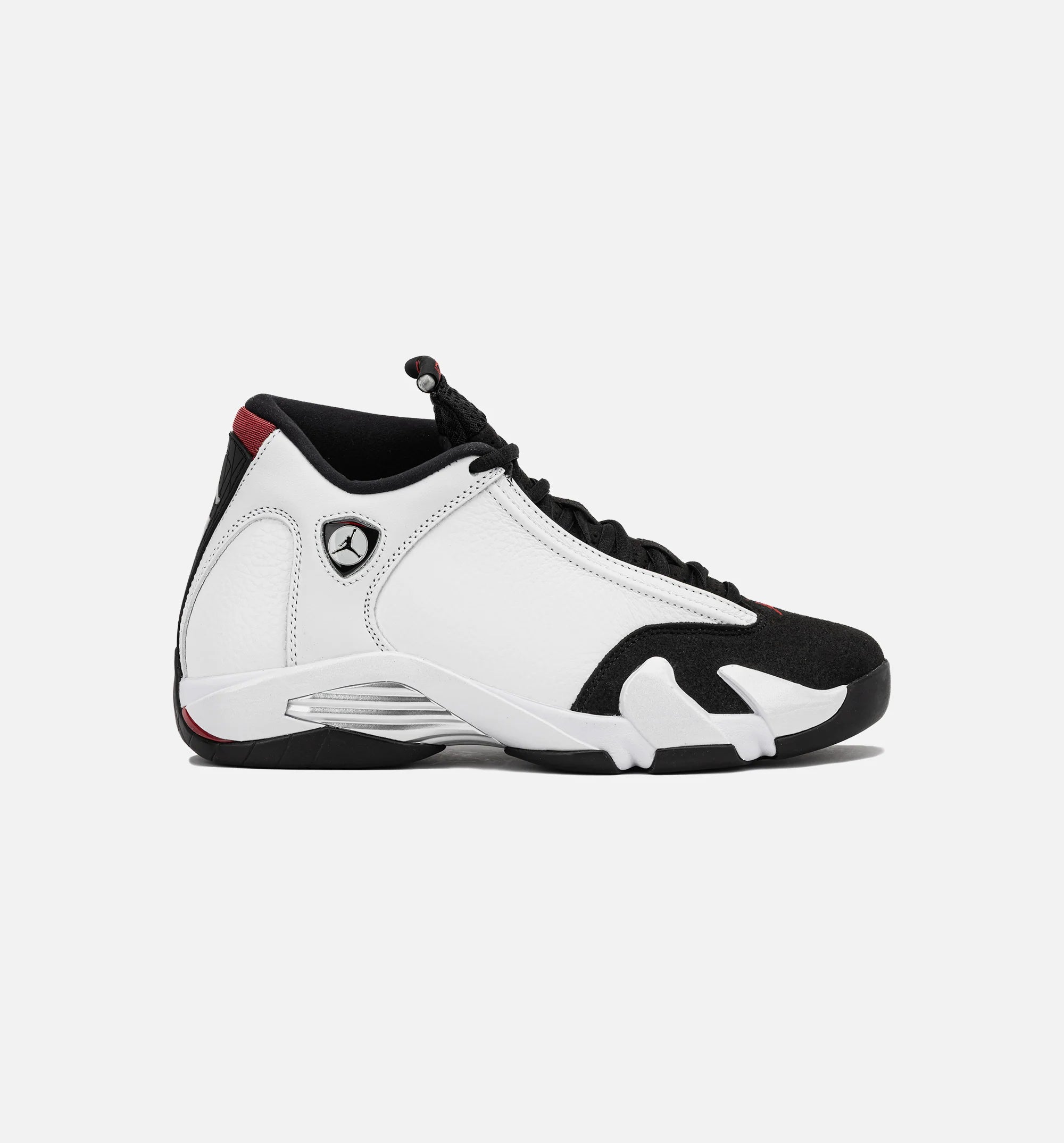 Air Jordan 14 Retro Black Toe Mens Lifestyle Shoe White Varsity Red Black Silver