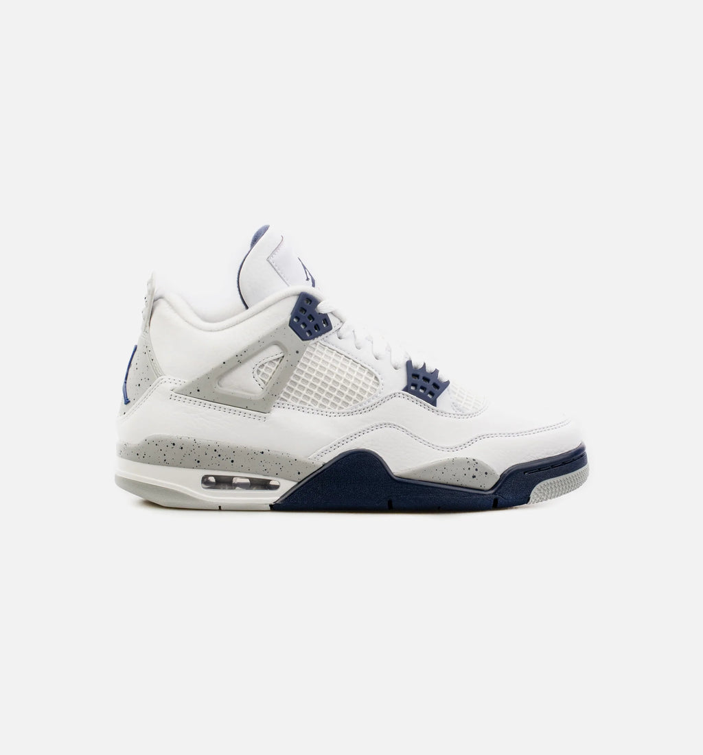 Air Jordan 4 Midnight Navy Mens Lifestyle Shoe White Blue Limit One Per Customer