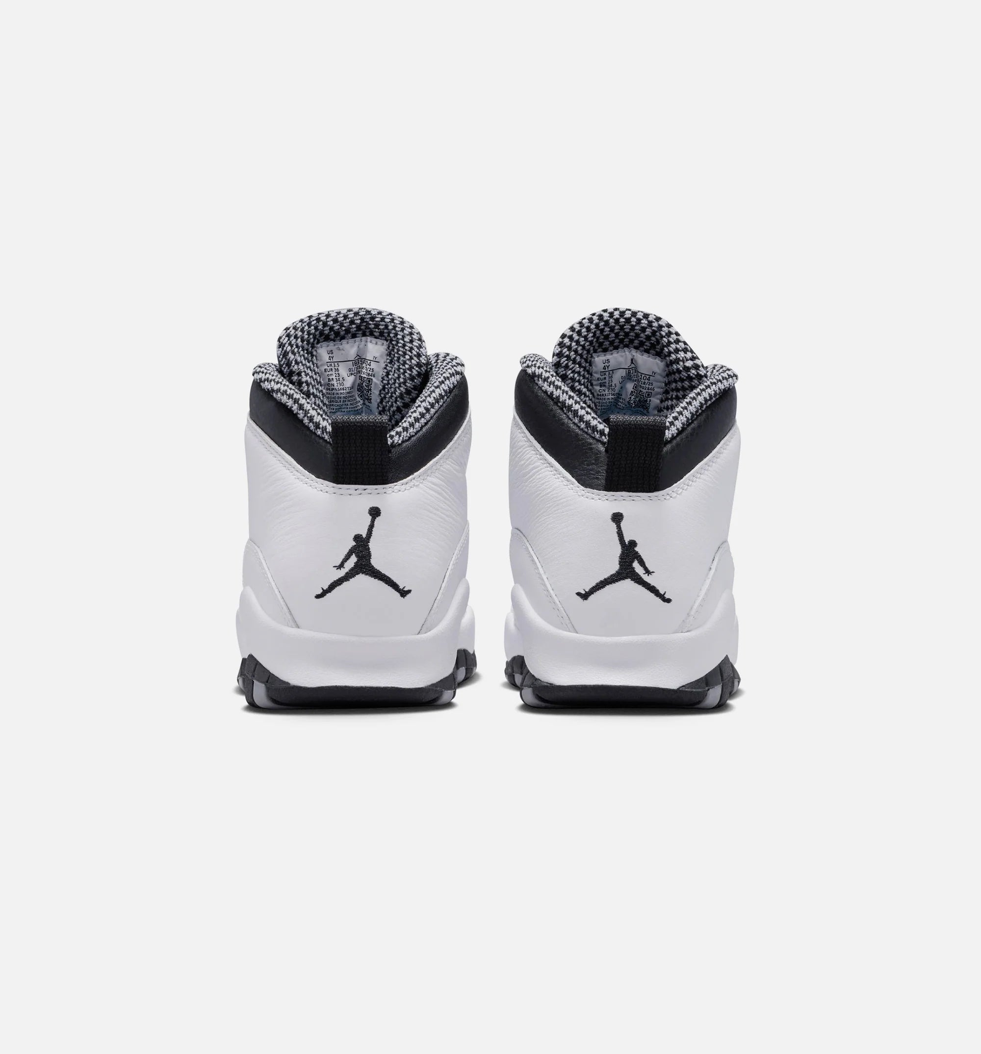 Air Jordan 10 Retro Light Steel Grey Grade School Lifestyle Shoe White Black Light Steel Grey