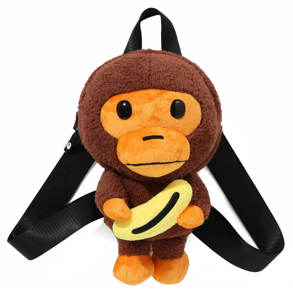 Kids Baby Milo Banana Plush Doll Daypack Brown