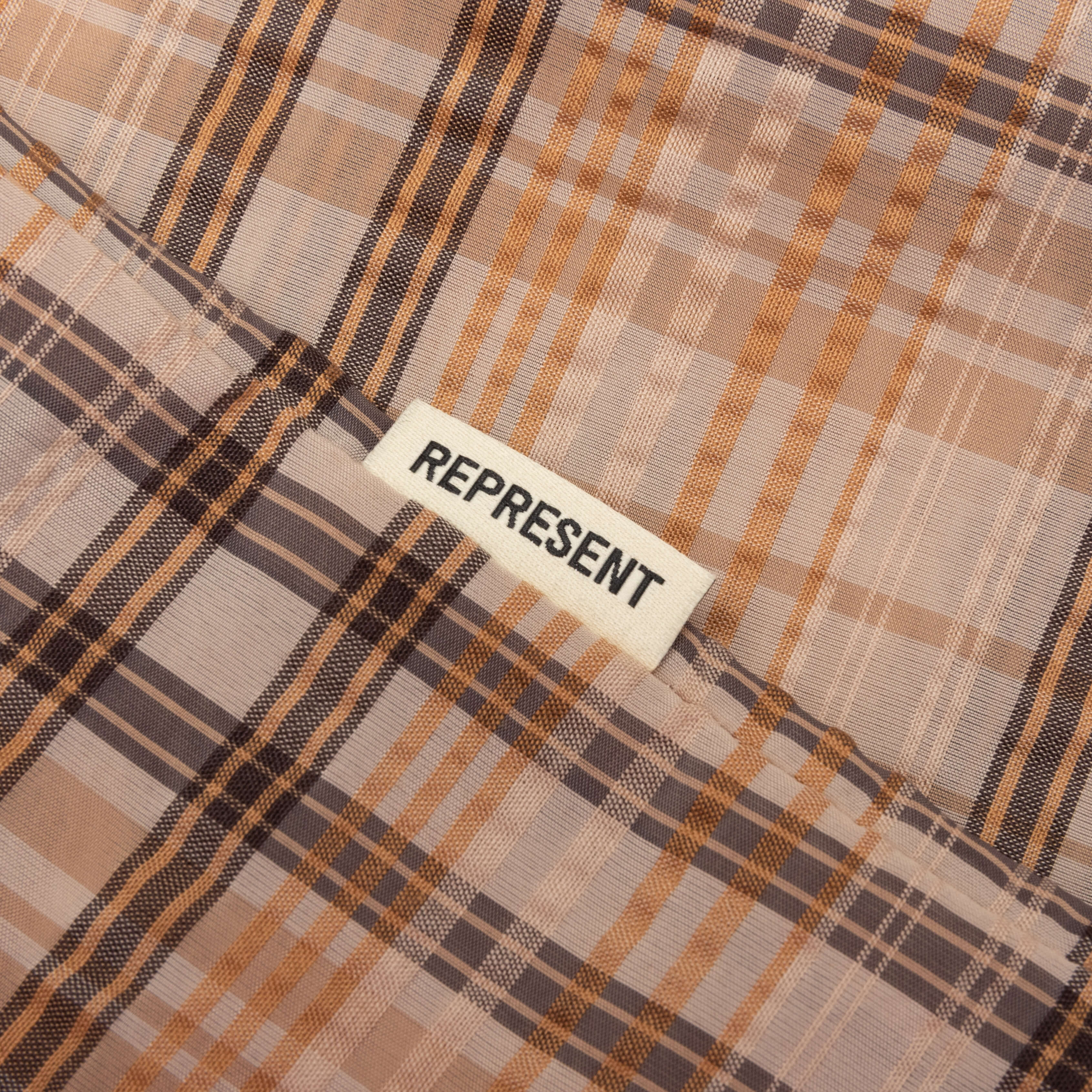 Sheer Flannel Shirt Brown Checker