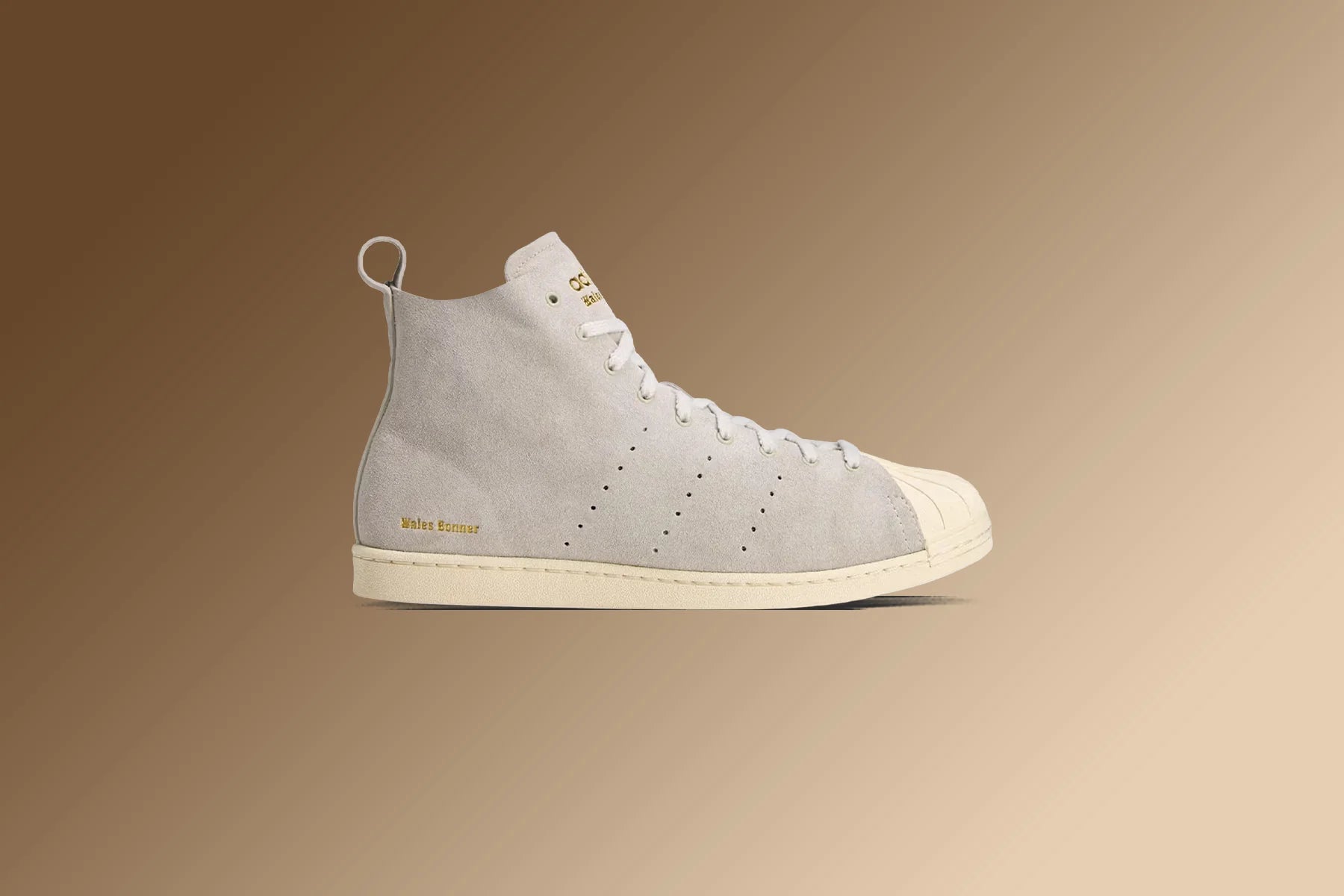 Adidas Originals x Wales Bonner Superstar Hi Supplier Colour Cream White Gold Metallic