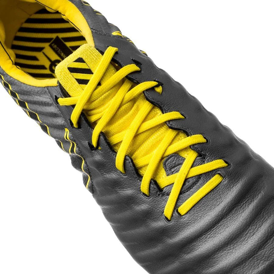 Nike Legend 7 Elite FG Firm Ground Soccer Cleats Dark Grey Black Yellow