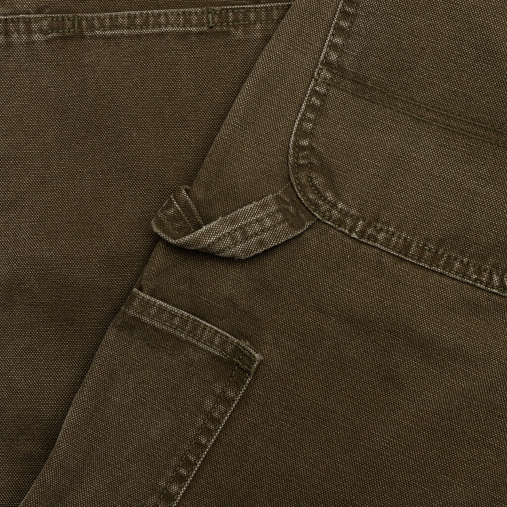 Canvas Double Knee Work Pant Washed Moss Green