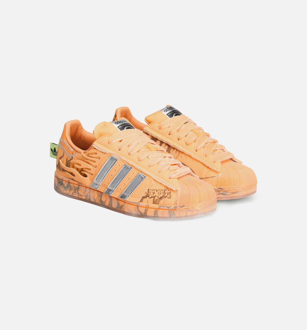 Hellstar Superstar II Mens Lifestyle Shoe Hazy Orange Silver Metallic Core Black Limit One Per Customer