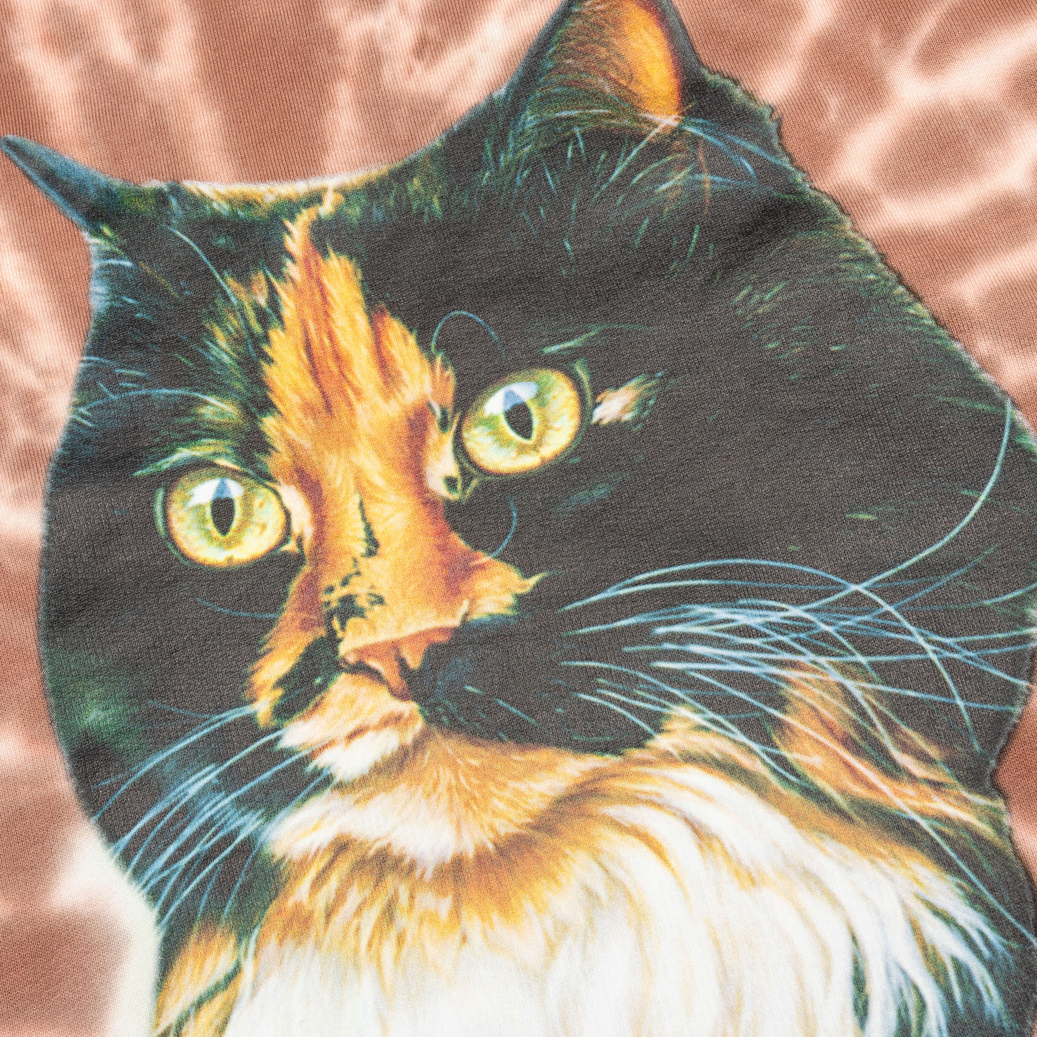 Tie Dye Cat Sweatshirt Brown